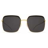 Mykita - Dalia - Decades - Gold Black Dark Grey - Metal Collection - Sunglasses - Mykita Eyewear