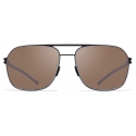 Mykita - Ian - NO1 - Black Brown - Metal Collection - Sunglasses - Mykita Eyewear