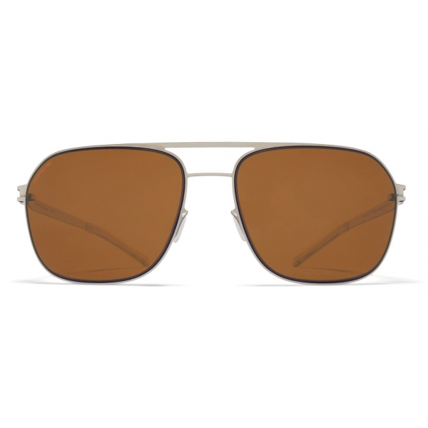 Mykita - Ian - NO1 - Silver Amber Brown - Metal Collection - Sunglasses - Mykita Eyewear