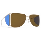 Mykita - HL002 - Mykita & Helmut Lang - Grey Blue Brown - Metal Collection - Sunglasses - Mykita Eyewear