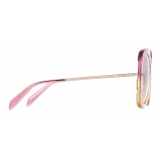 Emilio Pucci - Butterfly Frame Wave-Effect Sunglasses - Pink - Sunglasses - Emilio Pucci Eyewear