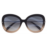 Emilio Pucci - Butterfly Frame Wave-Effect Sunglasses - Black - Sunglasses - Emilio Pucci Eyewear