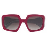 Emilio Pucci - Square Frame Alex Print Sunglasses - Pink Green - Sunglasses - Emilio Pucci Eyewear