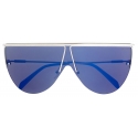 Emilio Pucci - Blue Frameless Shield Aviator Sunglasses - Blue - Sunglasses - Emilio Pucci Eyewear