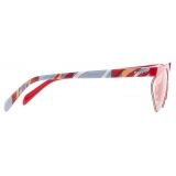 Emilio Pucci - Geometric Frame Print Sunglasses - Red - Sunglasses - Emilio Pucci Eyewear