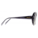 Emilio Pucci - Black Wavy Motif Round  Sunglasses - Black - Sunglasses - Emilio Pucci Eyewear