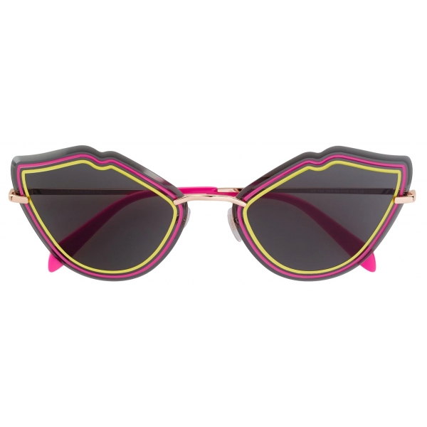 Emilio Pucci - Pink Enamel Embellished Frameless Cat Eye Sunglasses - Pink - Sunglasses - Emilio Pucci Eyewear