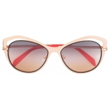 Emilio Pucci - Rose Gold-Tone Cat Eye Sunglasses - Rose Gold - Sunglasses - Emilio Pucci Eyewear