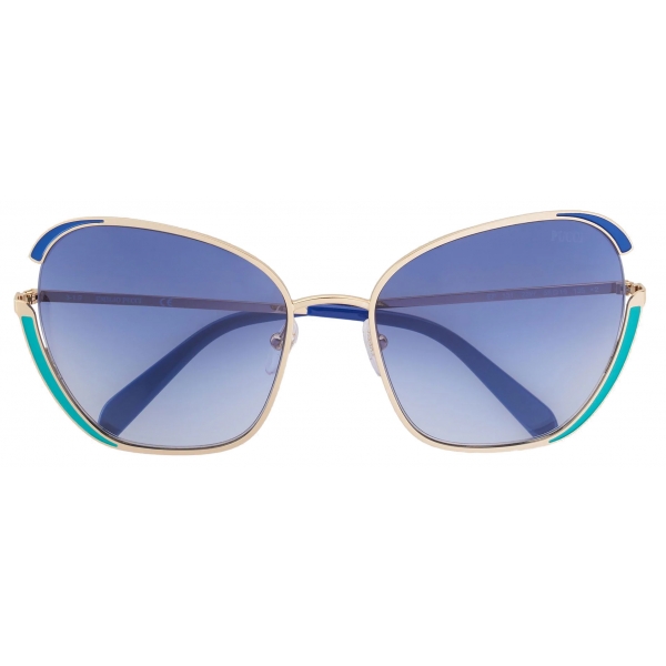 Emilio Pucci - Blue Rimmed Cat Eye Sunglasses - Blue - Sunglasses - Emilio Pucci Eyewear