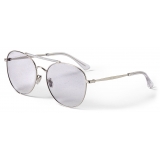 Jimmy Choo - Abbie - Lilac Glitter Aviator Sunglasses with Palladium Frame - Jimmy Choo Eyewear