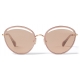 Jimmy Choo - Malya - Occhiali da Sole Ovali in Rame Dorato con Glitter Lamé Rosa - Jimmy Choo Eyewear