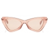 Jimmy Choo - Donna - Occhiali da Sole Cat Eye Pink Flash e Silver con Glitter Rosa - Jimmy Choo Eyewear