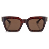 Jimmy Choo - Maika - Brown Cat Eye Sunglasses with Havana Frame - Jimmy Choo Eyewear
