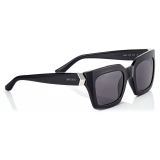 Jimmy Choo - Maika - Grey Cat Eye Sunglasses with Black Frame - Jimmy Choo Eyewear