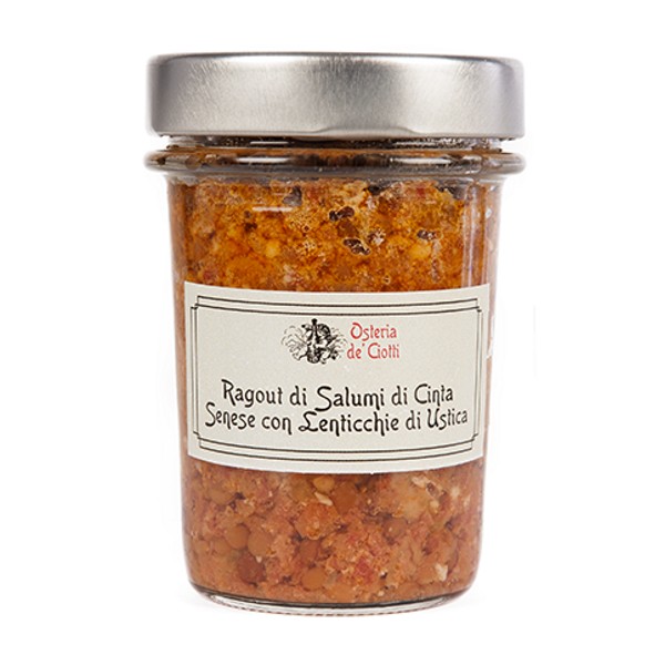 Alla Gusteria - Osteria de Ciotti - Nunquam - Cinta Senese Salami Ragout with Ustica Lentils - 180 g