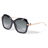 Jimmy Choo - Tessy - Black Square Sunglasses with Grey Shaded Lenses