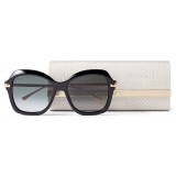 Jimmy Choo - Tessy - Black Square Sunglasses with Grey Shaded Lenses