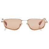 Jimmy Choo - Gal - Pink Flash Silver Fashion Sunglasses with Gold Pink Frame - Jimmy Choo Eyewear