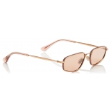 Jimmy Choo - Gal - Pink Flash Silver Fashion Sunglasses with Gold Pink Frame - Jimmy Choo Eyewear