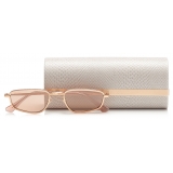 Jimmy Choo - Gal - Pink Flash Silver Fashion Sunglasses with Gold Pink Frame - Jimmy Choo Eyewear