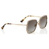 Jimmy Choo - Aline - Grey Shaded Gold Mirror Square Sunglasses - Jimmy Choo Eyewear