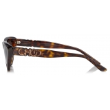 Jimmy Choo - Sparks - Brown Fashion Sunglasses with Dark Havana Frame - Jimmy Choo Eyewear