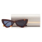 Jimmy Choo - Donna - Blue Avio Cat Eye Sunglasses with Havana Frame - Jimmy Choo Eyewear