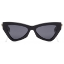 Jimmy Choo - Donna - Grey Cat Eye Sunglasses with Black Frame - Jimmy Choo Eyewear