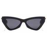 Jimmy Choo - Donna - Grey Cat Eye Sunglasses with Black Frame - Jimmy Choo Eyewear