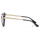 Jimmy Choo - Donna - Grey Cat Eye Sunglasses with Black Frame - Jimmy Choo Eyewear