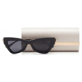 Jimmy Choo - Donna - Grey Cat Eye Sunglasses with Black Frame - Jimmy Choo Eyewear