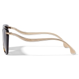 Jimmy Choo - Suvi - Dark Havana D-Frame Sunglasses with Brown Shaded Lenses - Jimmy Choo Eyewear