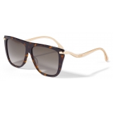 Jimmy Choo - Suvi - Dark Havana D-Frame Sunglasses with Brown Shaded Lenses - Jimmy Choo Eyewear