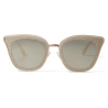 Jimmy Choo - Lizzy - Occhiali da Sole Cat Eye Grigi e Bronzo con Glitter - Jimmy Choo Eyewear