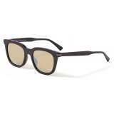 Jimmy Choo - Gad - Black Acetate Square Sunglasses with Silver Mirror Lenses - Jimmy Choo Eyewear
