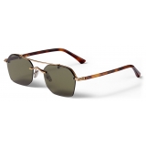 Jimmy Choo - Kit - Semi Matte Brass Sunglasses with Green lenses - Jimmy Choo Eyewear