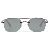 Jimmy Choo - Kit - Matte Black Titanium and Acetate Square Sunglasses with Grey Silver Mirror Lenses