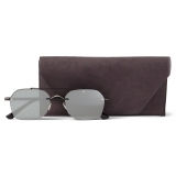 Jimmy Choo - Kit - Matte Black Titanium and Acetate Square Sunglasses with Grey Silver Mirror Lenses