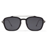 Jimmy Choo - Kevin - Matte Black Titanium Square Sunglasses with Grey Lenses - Jimmy Choo Eyewear