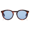 Jimmy Choo - Albert - Blue Avio Lenses and Havana Black Acetate Oval Frame Sunglasses