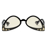 Gucci - Inverted Cat Eye Sunglasses - Black White - Gucci Eyewear