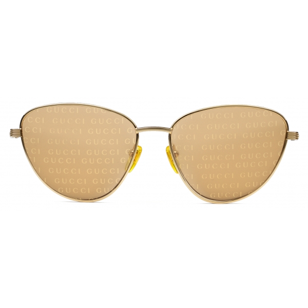 Gucci - Cat Eye Sunglasses - Gold Orange - Gucci Eyewear - Avvenice