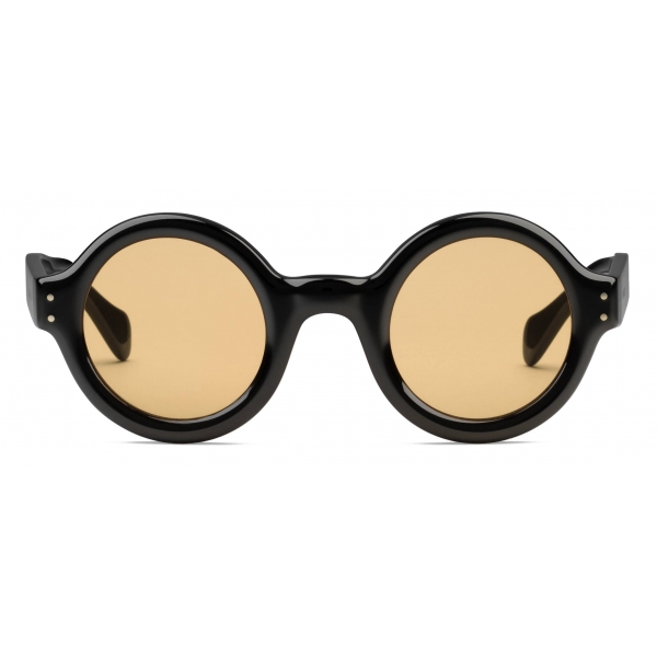 Gucci - Round-Frame Sunglasses - Black Yellow - Gucci Eyewear - Avvenice