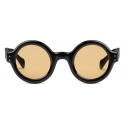 Gucci - Round-Frame Sunglasses - Black Yellow - Gucci Eyewear