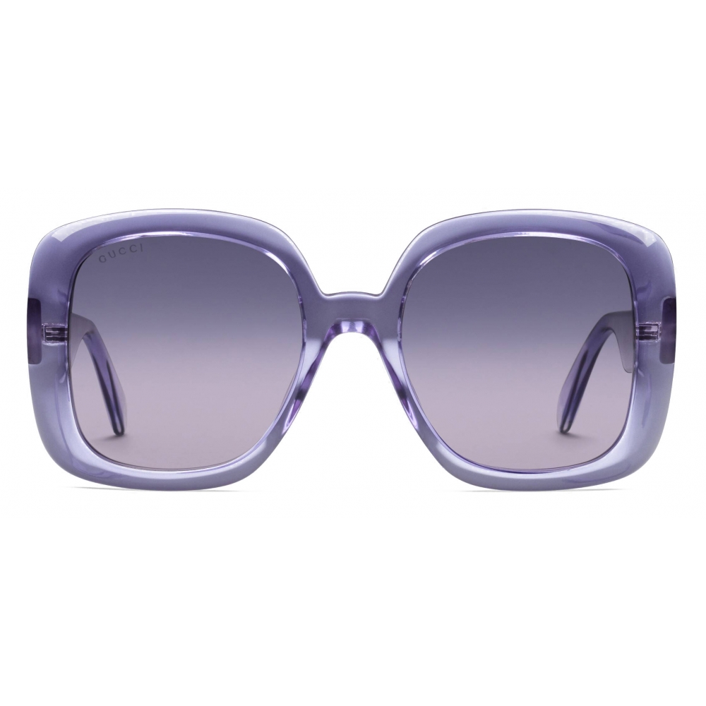 Gucci Square Sunglasses Purple Gucci Eyewear Avvenice