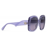 Gucci - Occhiale da Sole Quadrati - Viola - Gucci Eyewear