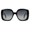 Gucci - Occhiale da Sole Quadrati con Motivo Web - Nero - Gucci Eyewear