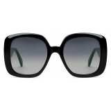 Gucci - Square Sunglasses with Web - Black - Gucci Eyewear
