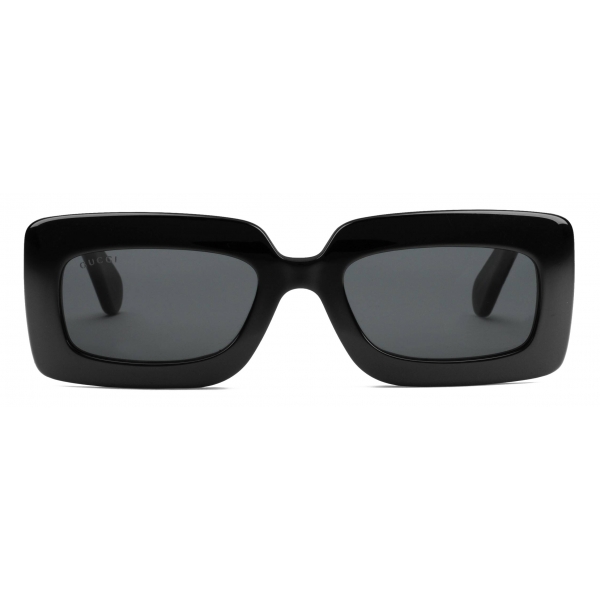 Gucci - Rectangular-Frame Sunglasses - Black - Gucci Eyewear - Avvenice