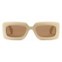 Gucci - Rectangular-Frame Sunglasses - Ivory - Gucci Eyewear